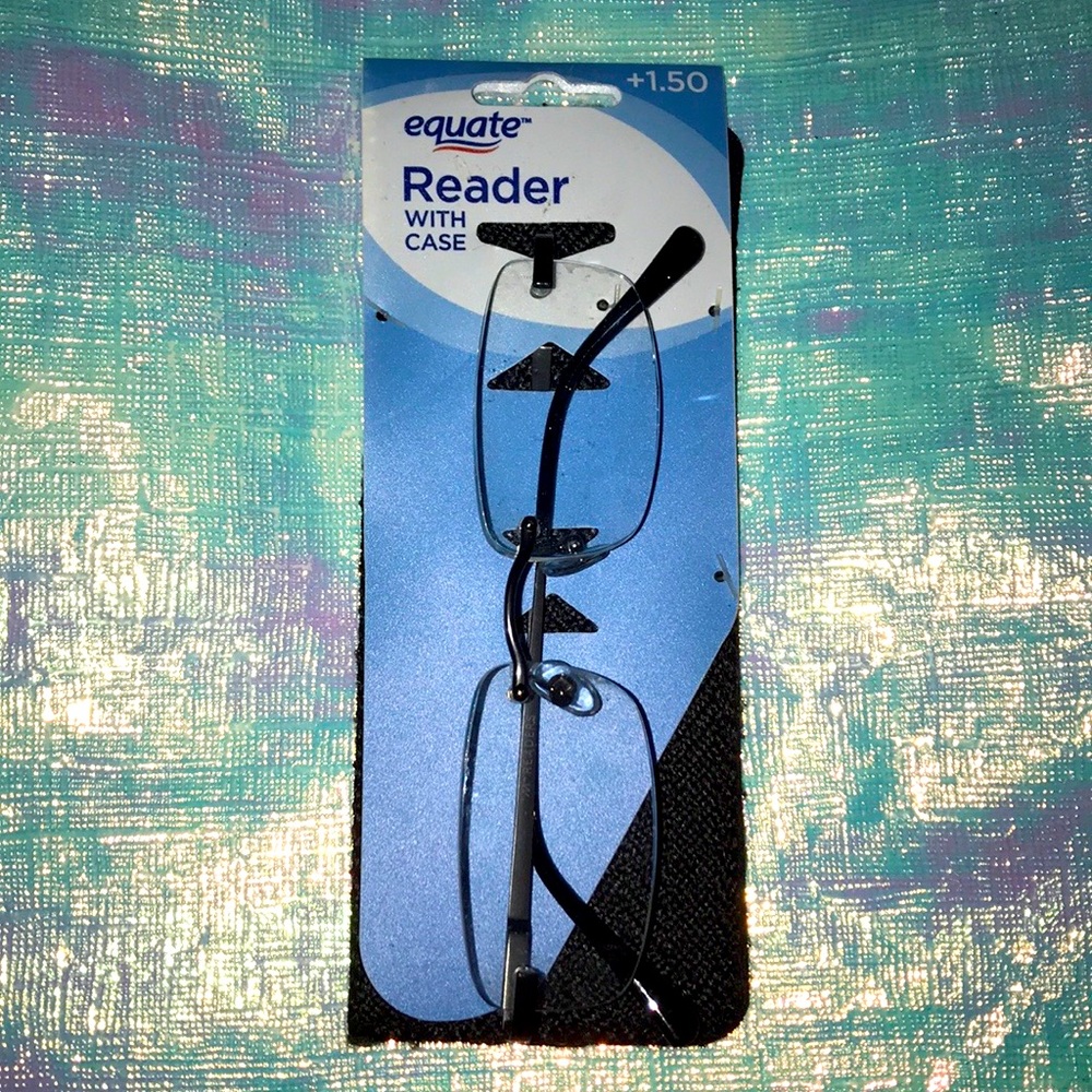 🔥 6/$15 Equate Rimless Reading Glasses +1.50 & Case